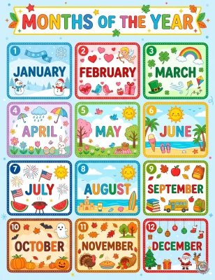 Free Printable Months of the Year Worksheet