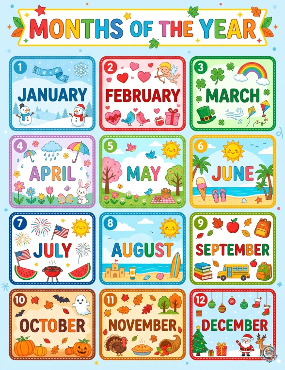 Free Printable Months of the Year Worksheet 1 Free Printable Months of the Year Worksheet