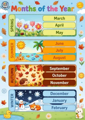 Free Printables Months of the Year Poster