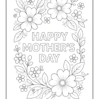 Happy Mothers Day Coloring Page