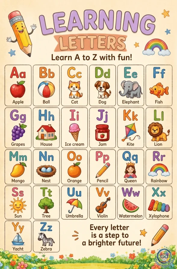 Learning Letters Pdf Worksheet
