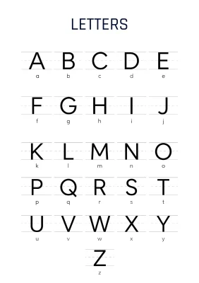 Letters Educational Poster