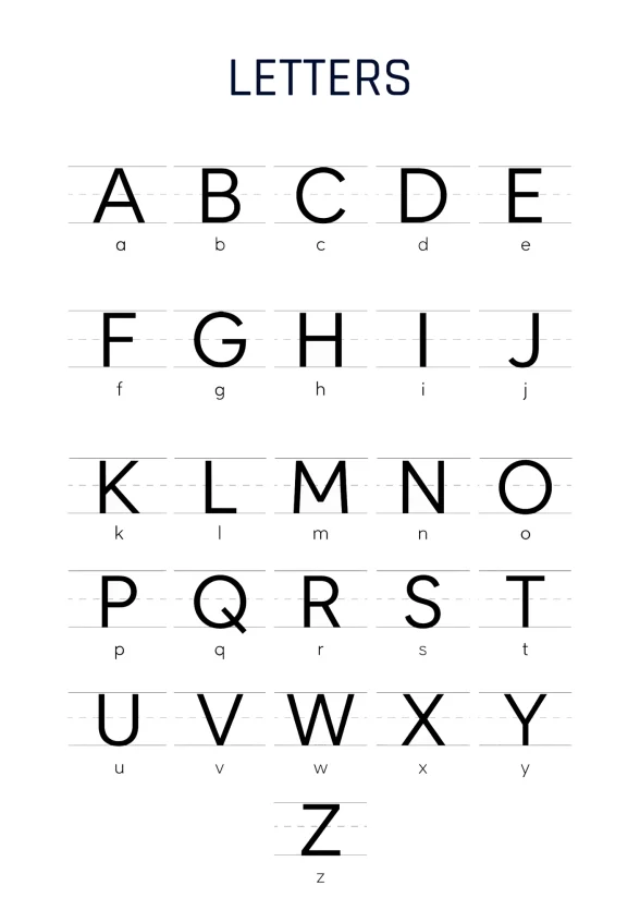 Letters Educational Poster