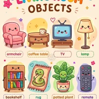 Living Room Objects Vocabulary Worksheet 4 Living Room Objects Vocabulary Worksheet