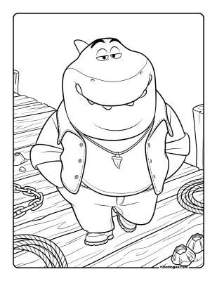 Mr Shark The Bad Guys Coloring Pages
