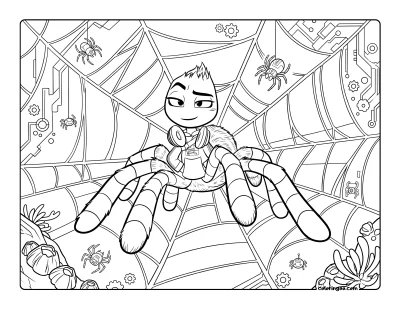 Ms Tarantula Spider Webs The Bad Guys Coloring Pages
