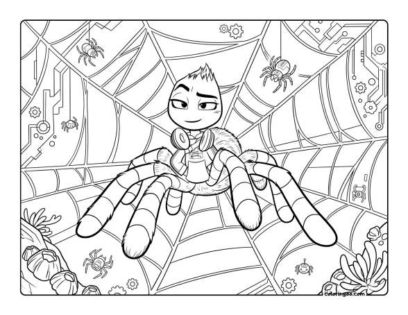 Ms Tarantula Spider Webs The Bad Guys Coloring Pages