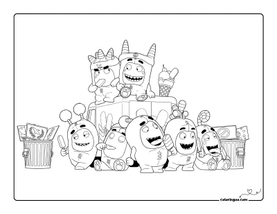 Oddbods Coloring Sheet