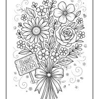 Printable Best Mom Coloring Page