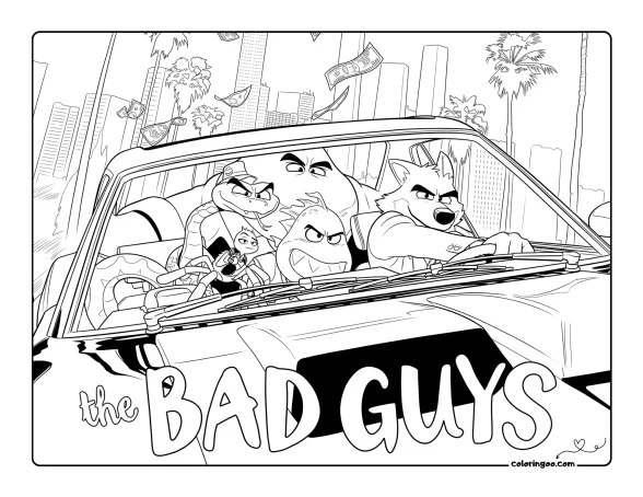 Printable The Bad Guys Coloring Sheet 1 Printable The Bad Guys Coloring Sheet