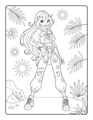 Stella Indie Core Season 1 Coloring Page