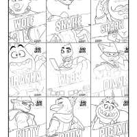 The Bad Guys 2 Characters Coloring Page 4 The Bad Guys 2 Characters Coloring Page