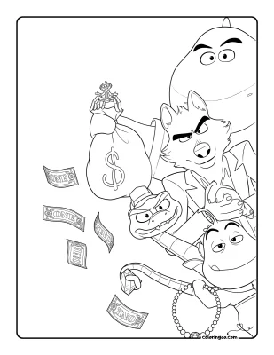 The Bad Guys 2 Coloring Pages