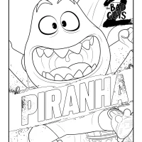 The Bad Guys 2 Piranha Coloring Page 2 The Bad Guys 2 Piranha Coloring Page