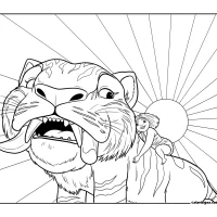 Ugga Crood and Chunky Coloring Page