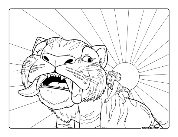 Ugga Crood and Chunky Coloring Page