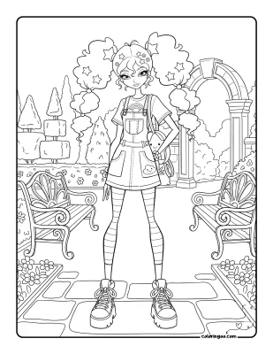 Winx Stormy Kawaii Season 1 Coloring Page