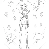 Winx Stormy Retro Coloring Page