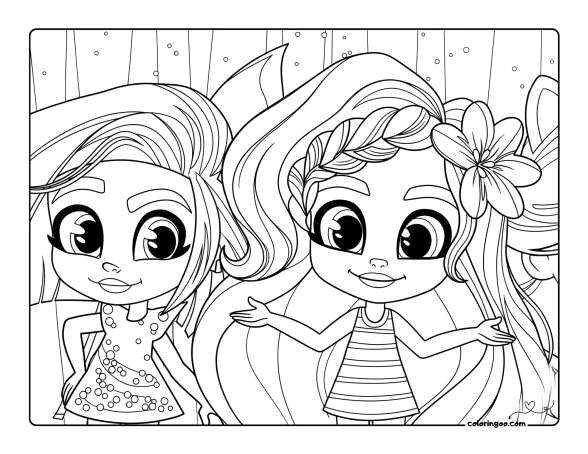 Hairdorables Coloring Sheet 1 Hairdorables Coloring Sheet
