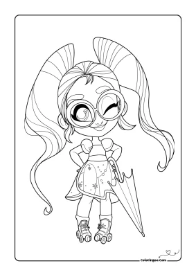 Hairdorables Free Rayne Coloring Sheet