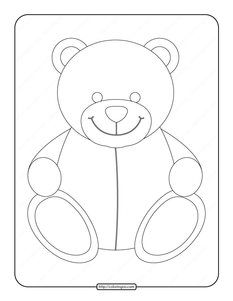 teddy bear printable coloring pages for kids