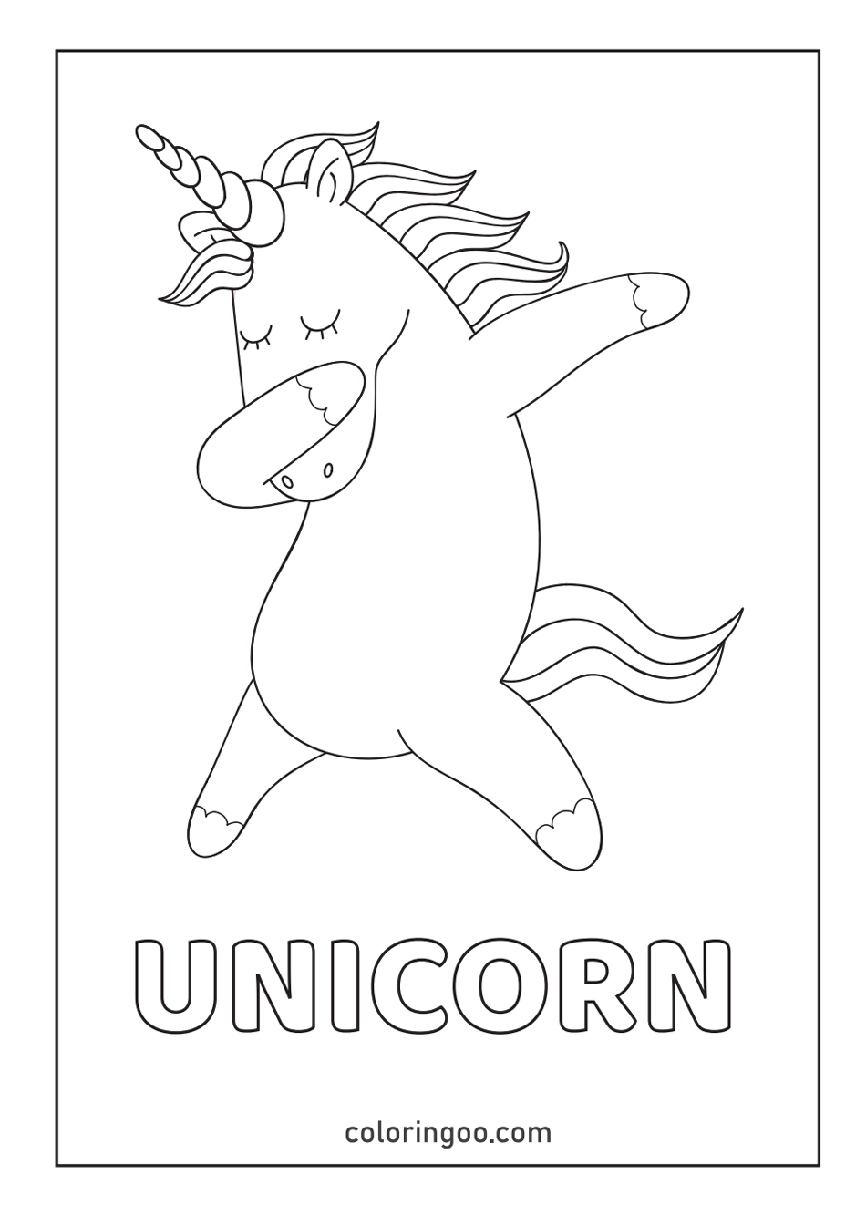 unicorn coloring pages 5