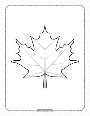 leaf printable coloring pages for kids