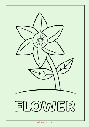 flower coloring drawing pages 1