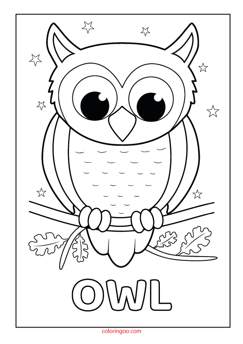 owl coloring pages 2