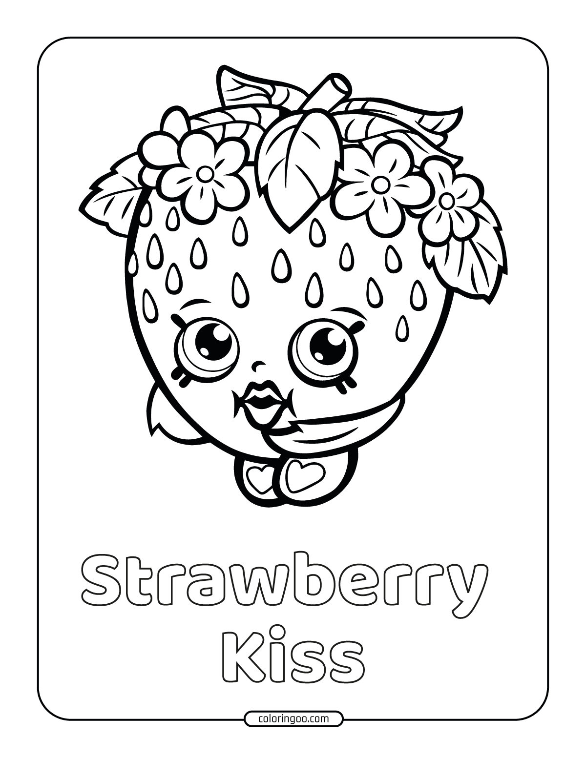 strawberry kiss shopkins coloring pages