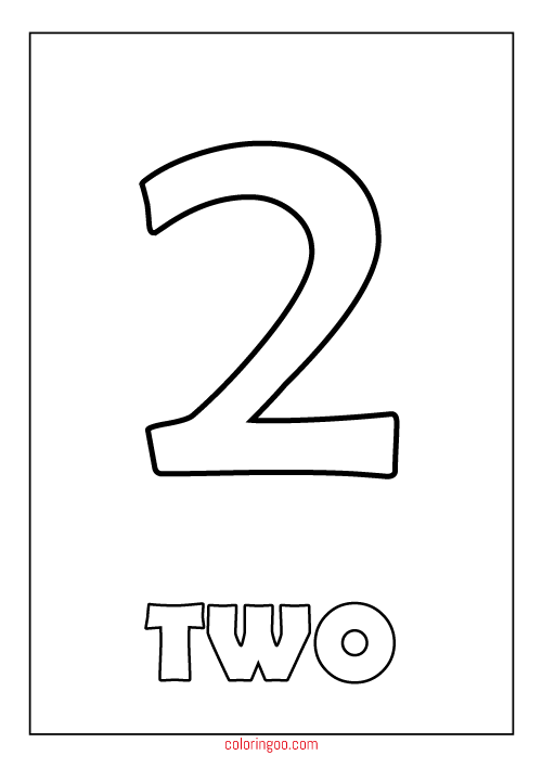 two number coloring page