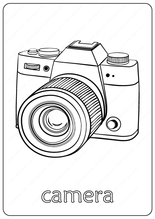 camera coloring page