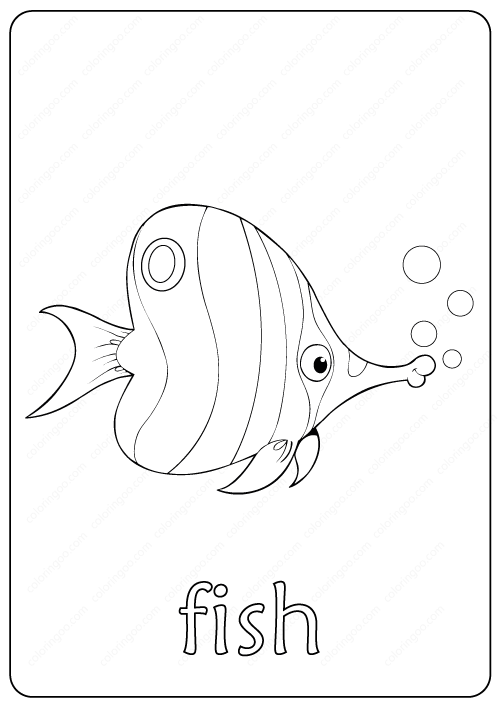 fish 2 coloring page