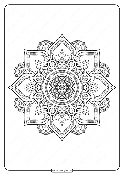 floral indian mandala coloring pages pdf