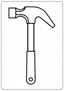 Hammer outline Coloring Pages