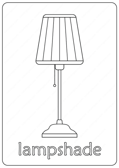 lampshade coloring page