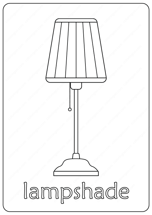 lampshade coloring page