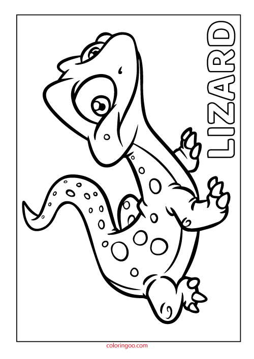 lizard coloring pages
