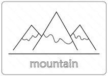 mountain coloring page