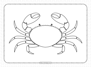 printable cute crab coloring pages pdf