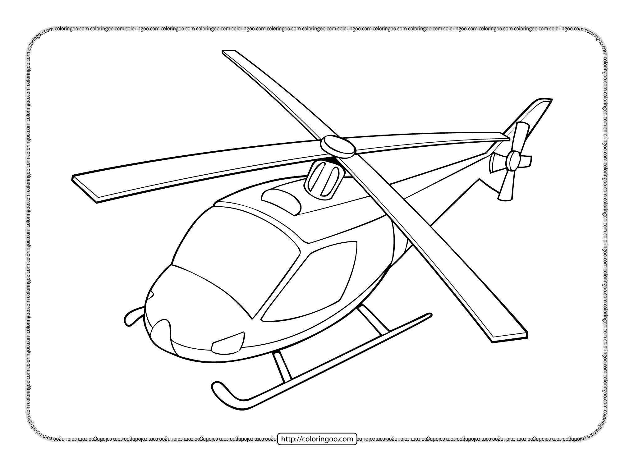 printable helicopter coloring page book pdf