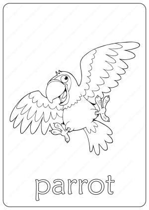 printable parrot coloring page book pdf
