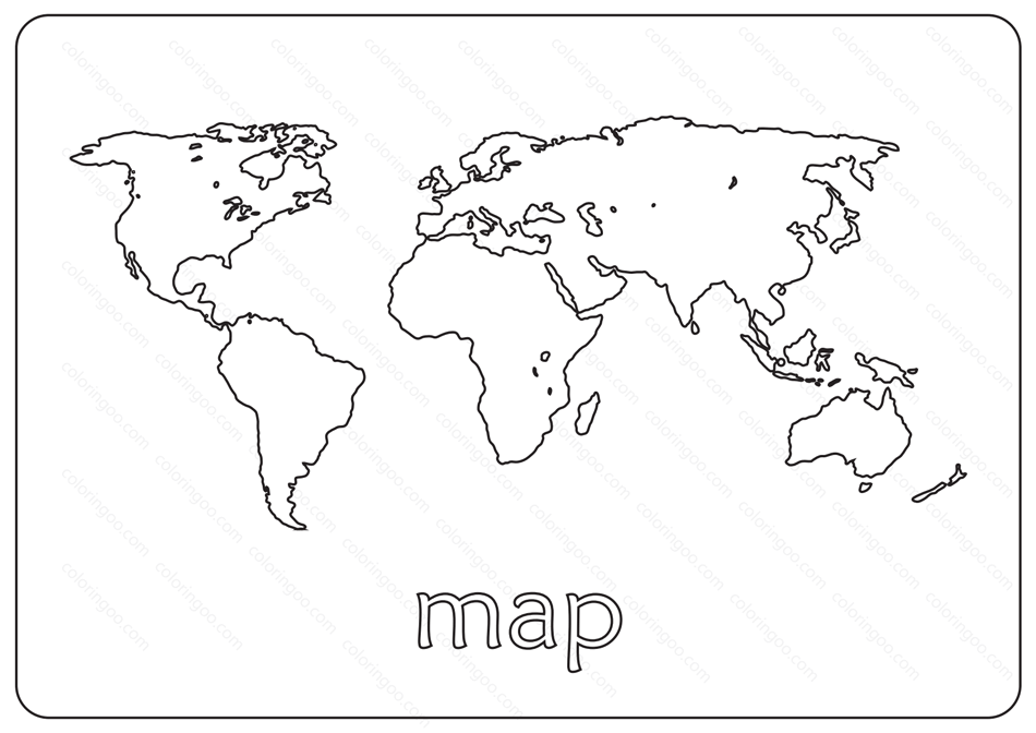 free printable map coloring pages 1