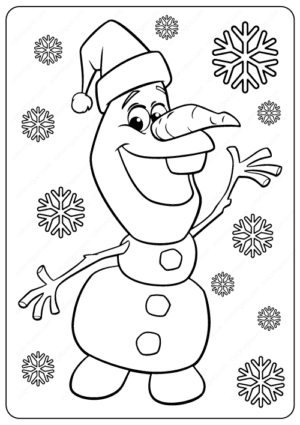 frozen 2 olaf outline coloring page