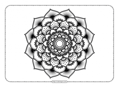 indian ornament mandala coloring pages