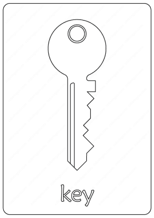 key coloring page