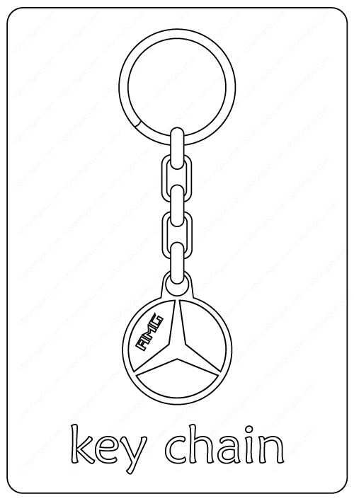 keychain coloring page
