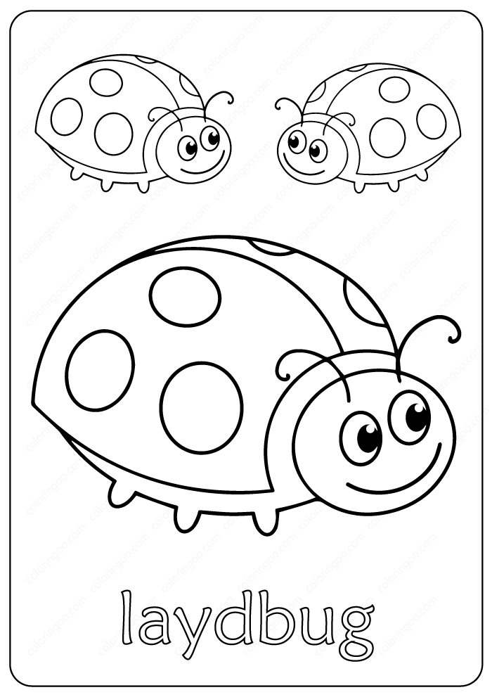 laydbug coloring pages