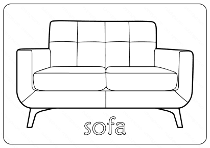 sofa couch coloring pages