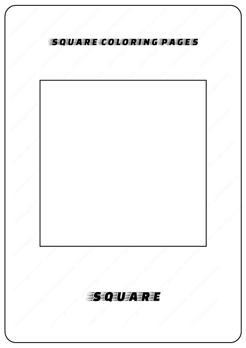square coloring page